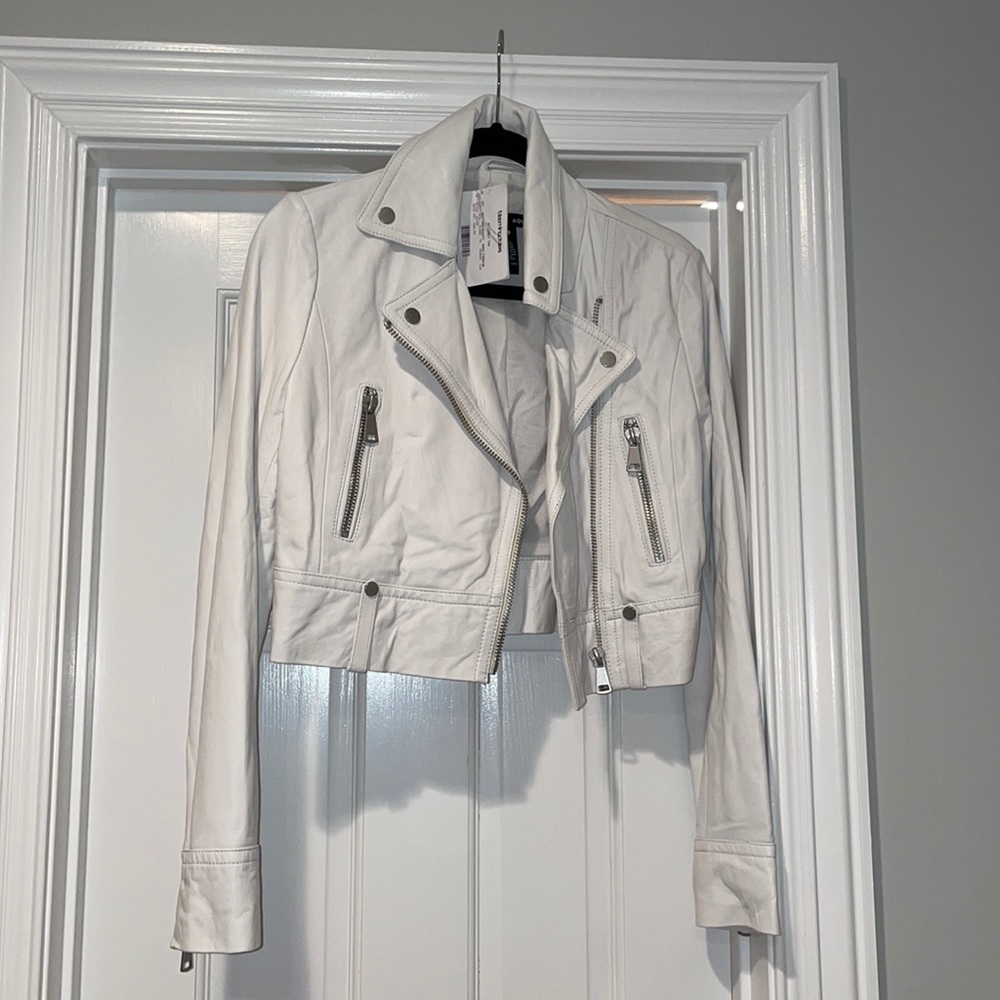 White leather jacket